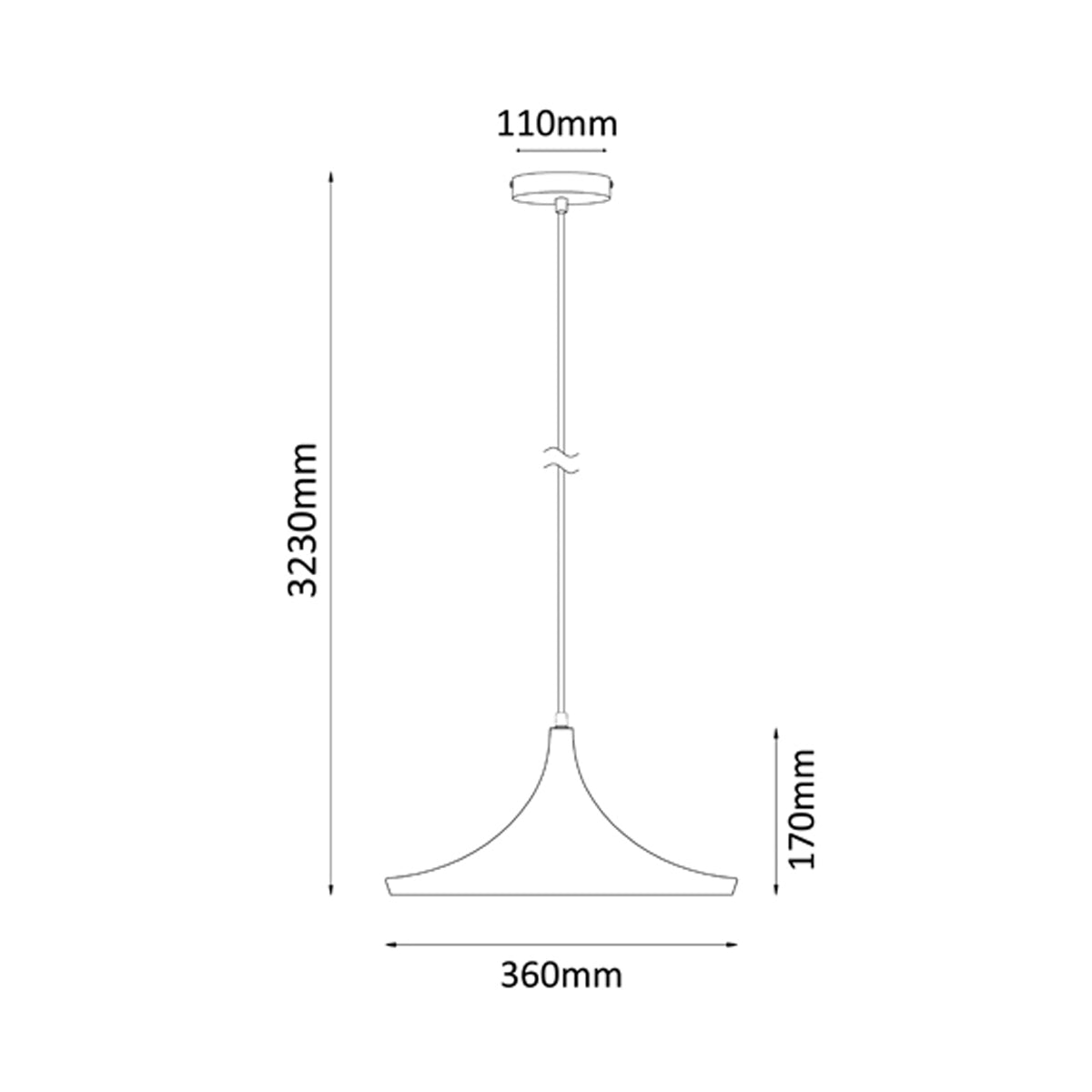 Caviar Mexican Hat Pendant Light - Black