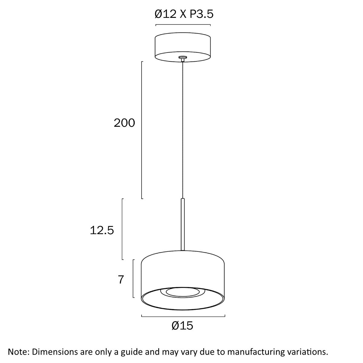 Cedro 1 Light LED Tri-Colour Rectangular Dome Pendant