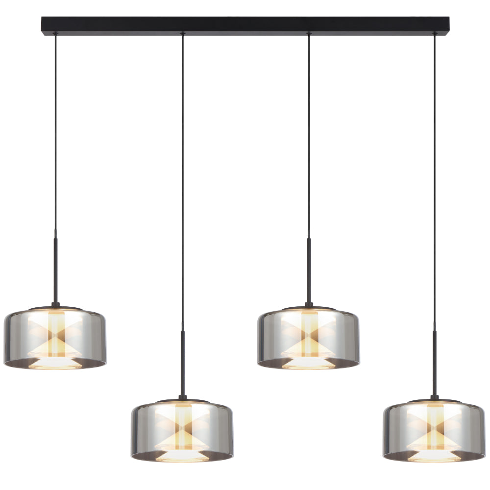 Cedro 4 Light Linear Pendant with Adjustable LED