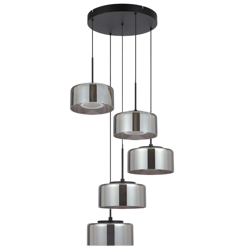 Cedro 5 Light Cluster Pendant with Adjustable LED
