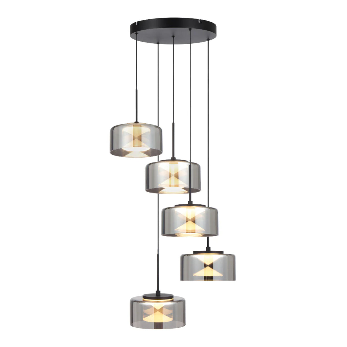 Cedro 5 Light Cluster Pendant with Adjustable LED