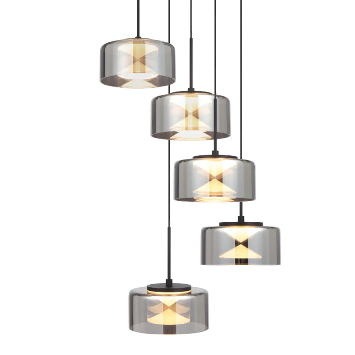 Cedro 5 Light Cluster Pendant with Adjustable LED