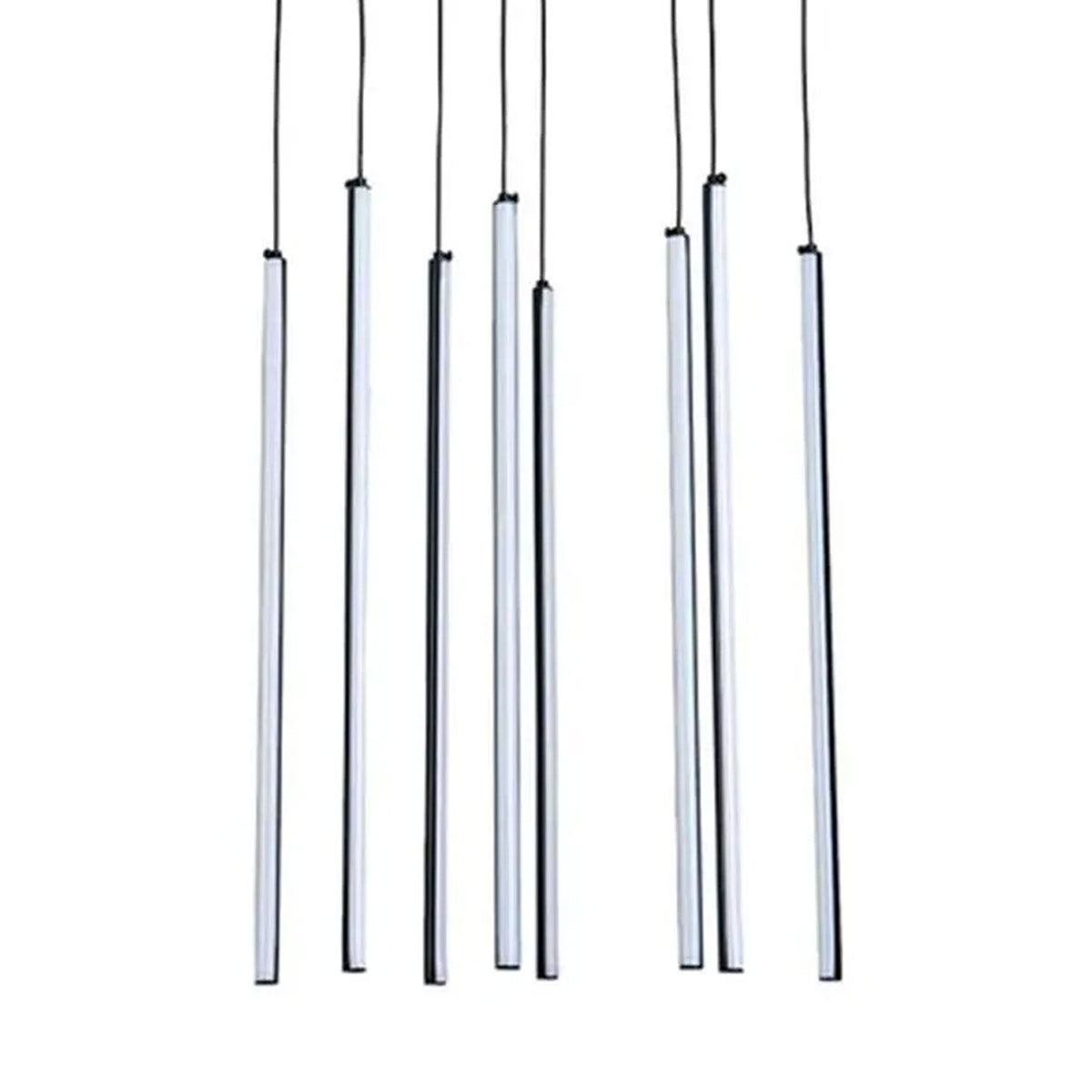 Centric Metal Modern Minimal 8 Light Drop Pendant Light - Tri-Colour