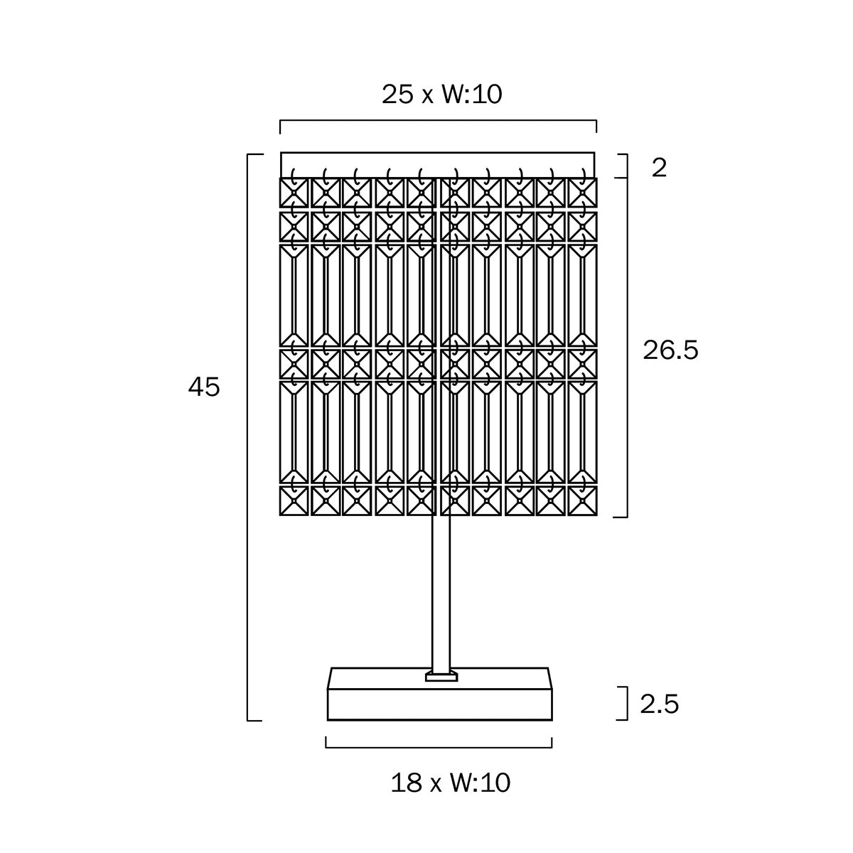 Cerone 2 LT Table Lamp with Optik Crystal Shade