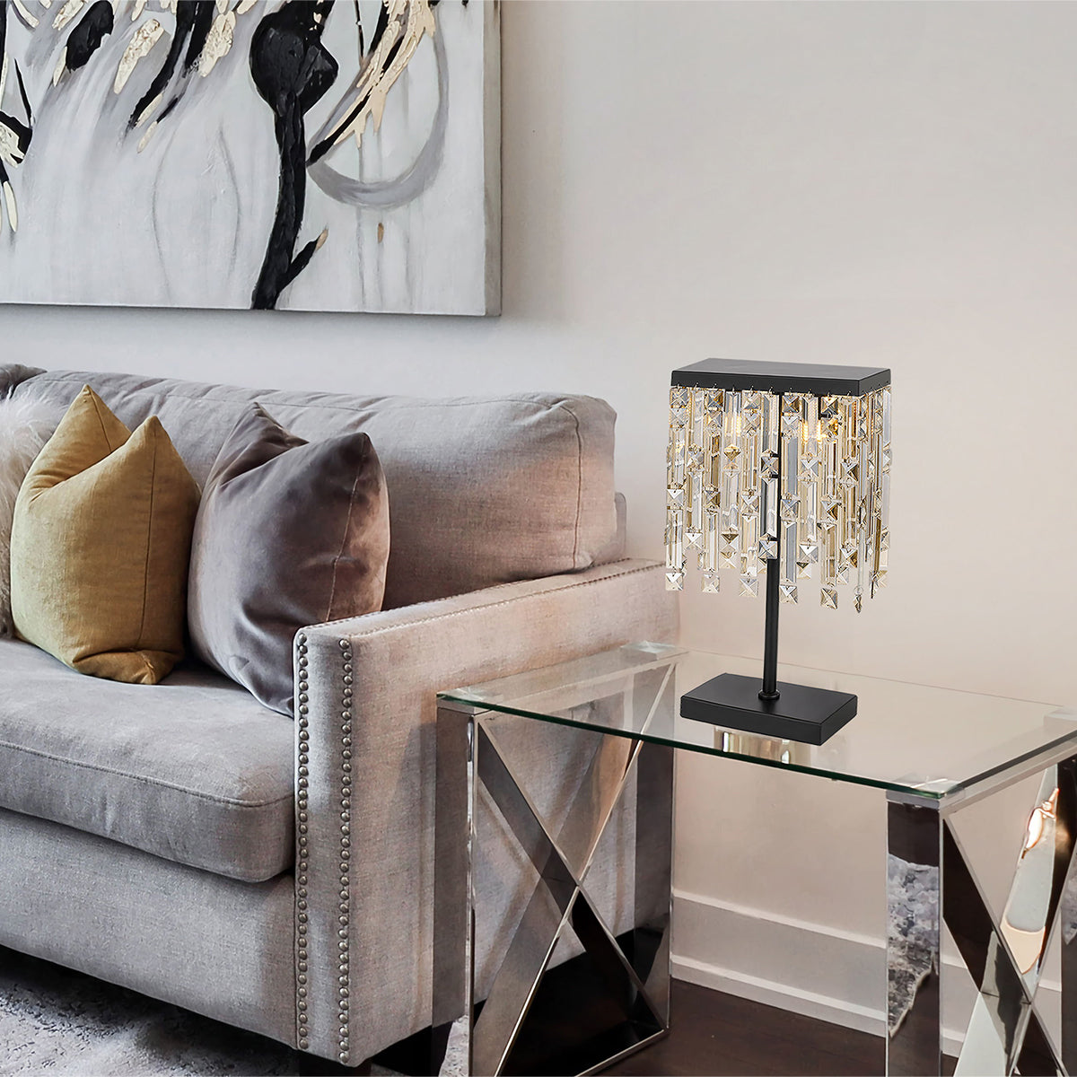 Cerone 2 LT Table Lamp with Optik Crystal Shade