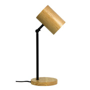 Chad Natural Timber Desk Lamp-Black