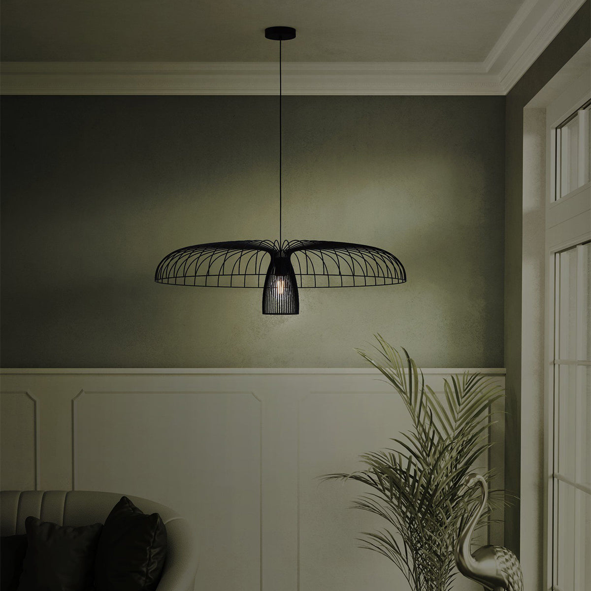 Champerico Pendant Light 60W - Steel Black