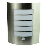 Cheeta Sensor Outdoor Wall Light with Stainless Steel Finish