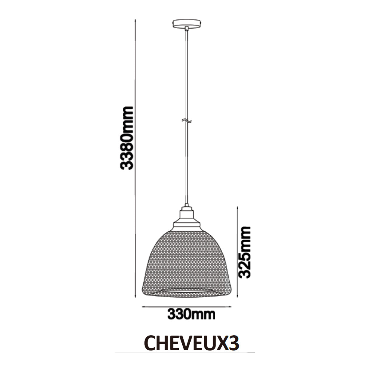 Cheveux 3 Large Metal Cage Pendant Light