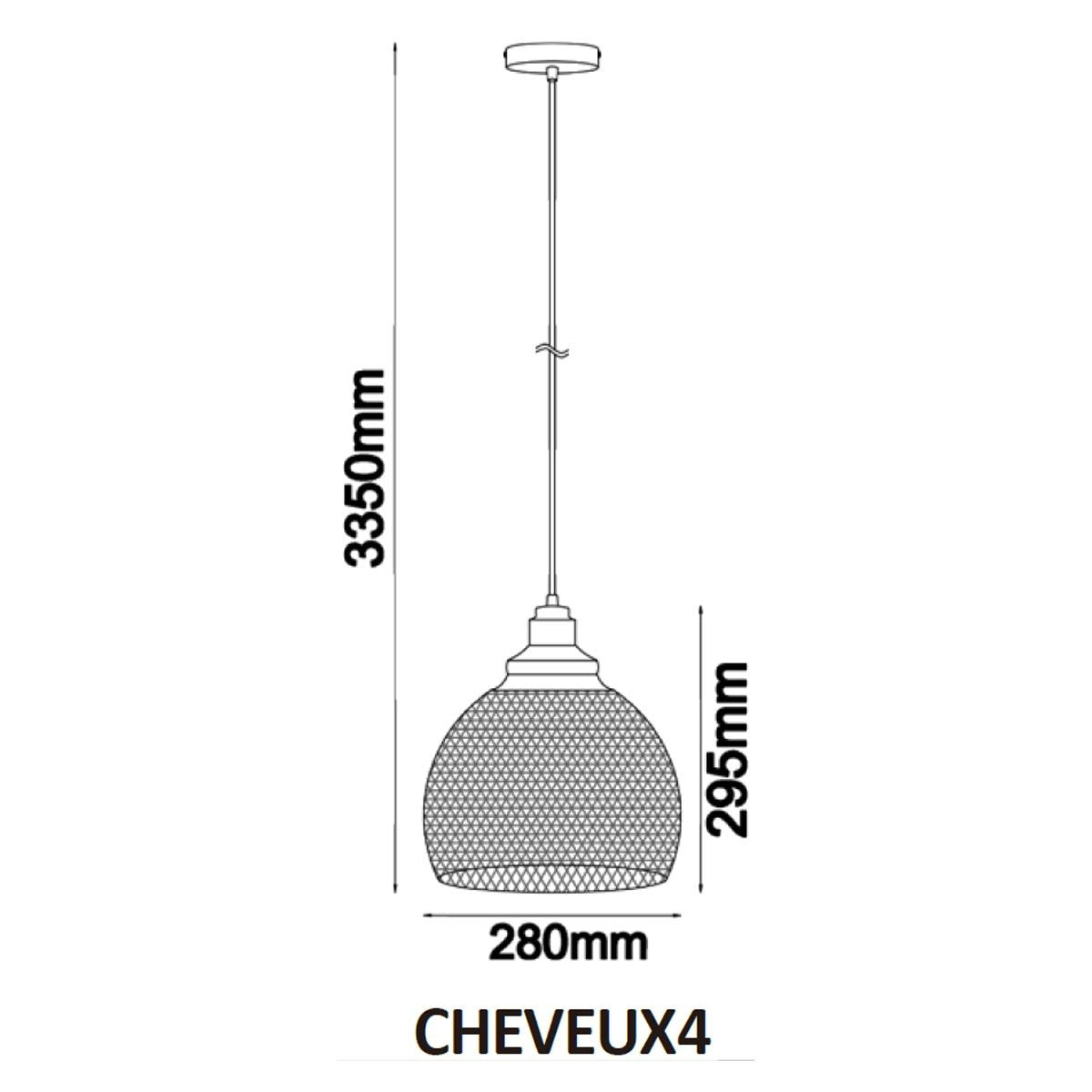 Cheveux 4 Large Metal Cage Pendant Light