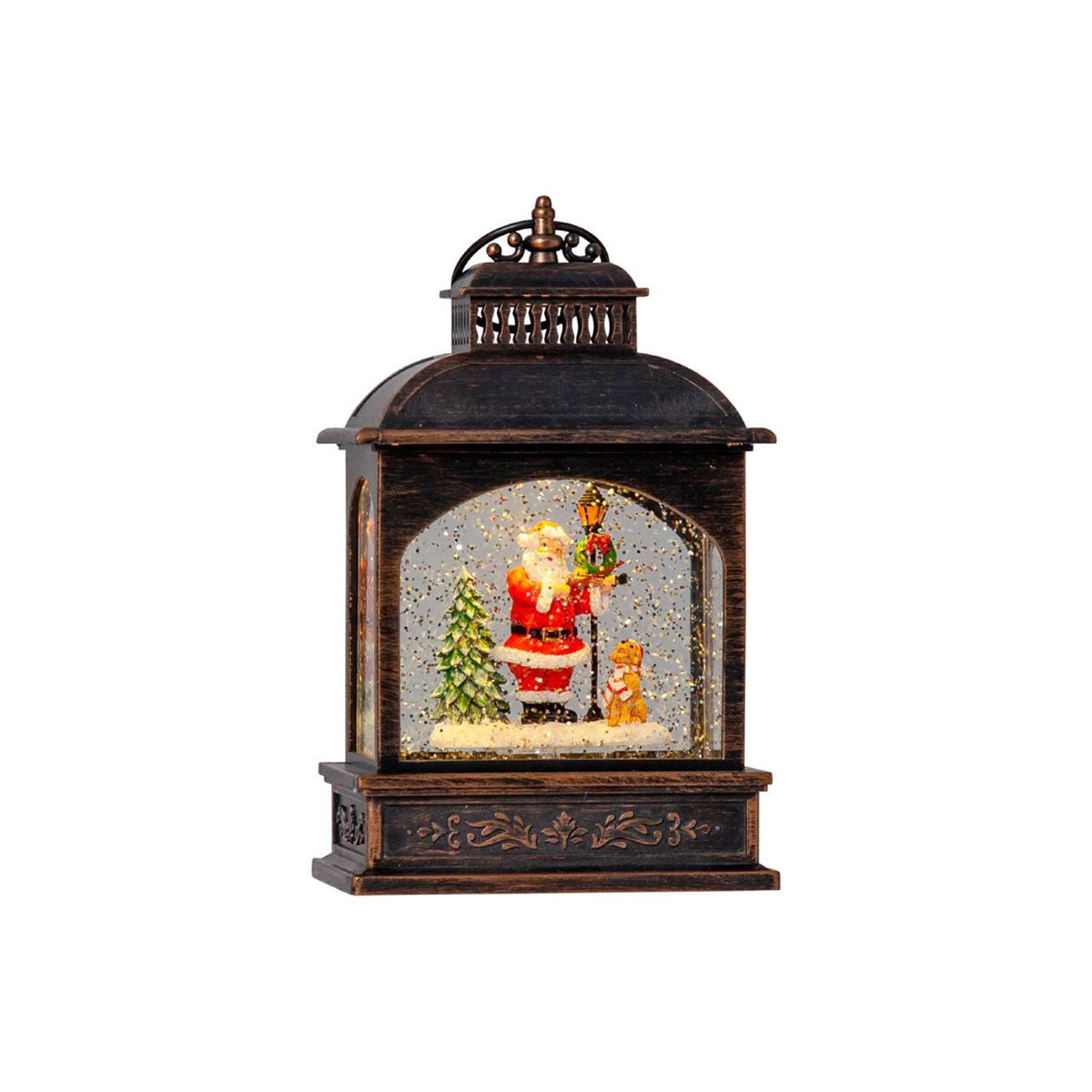 Christmas Winter Santa Lantern Light LED Decoration