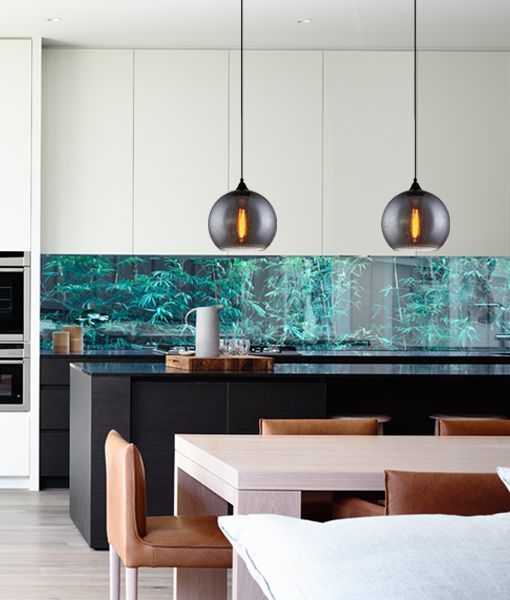 Chuva Wine Glass Smoked Pendant Light