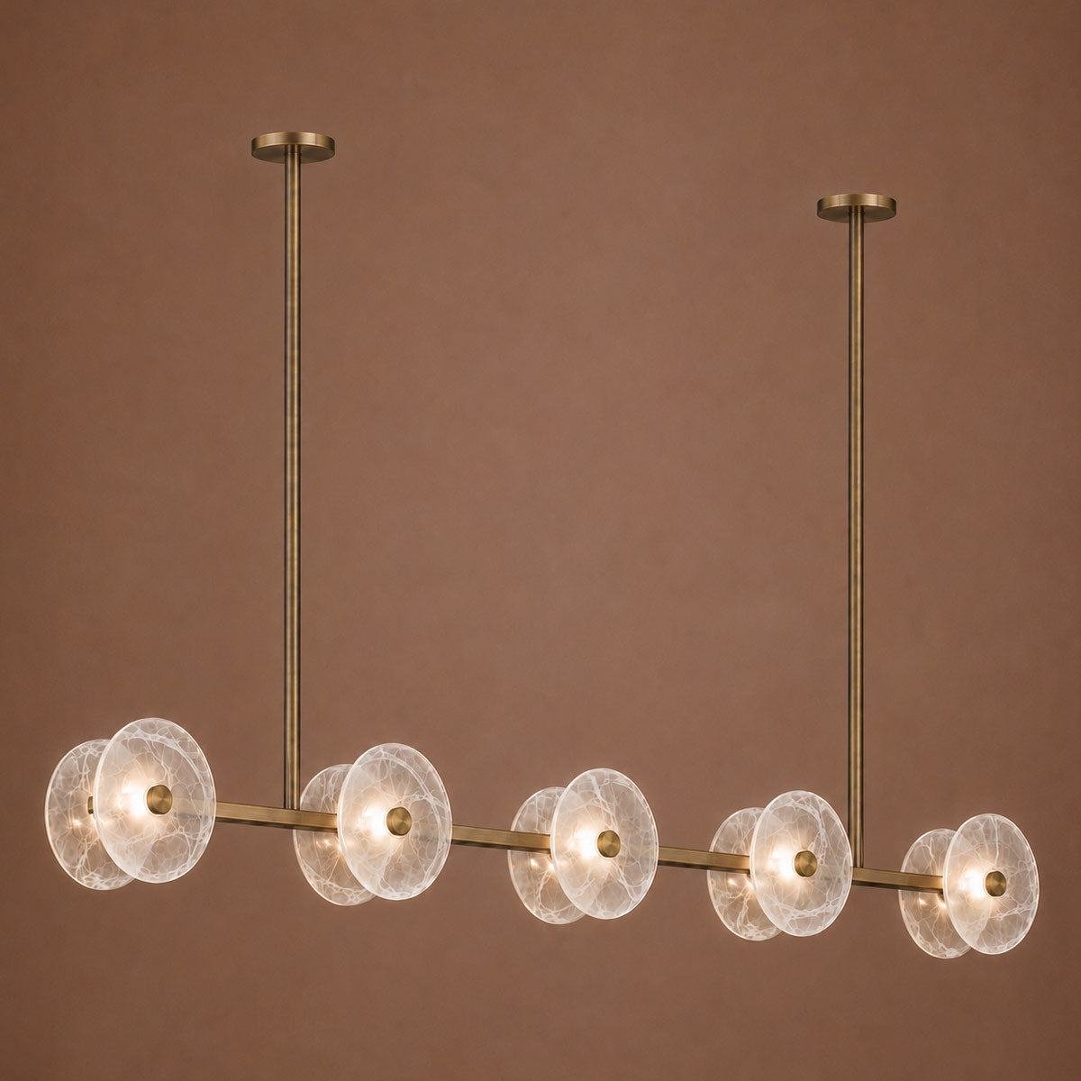Cirkulos Halo 10 Light LED Linear Bar Pendant
