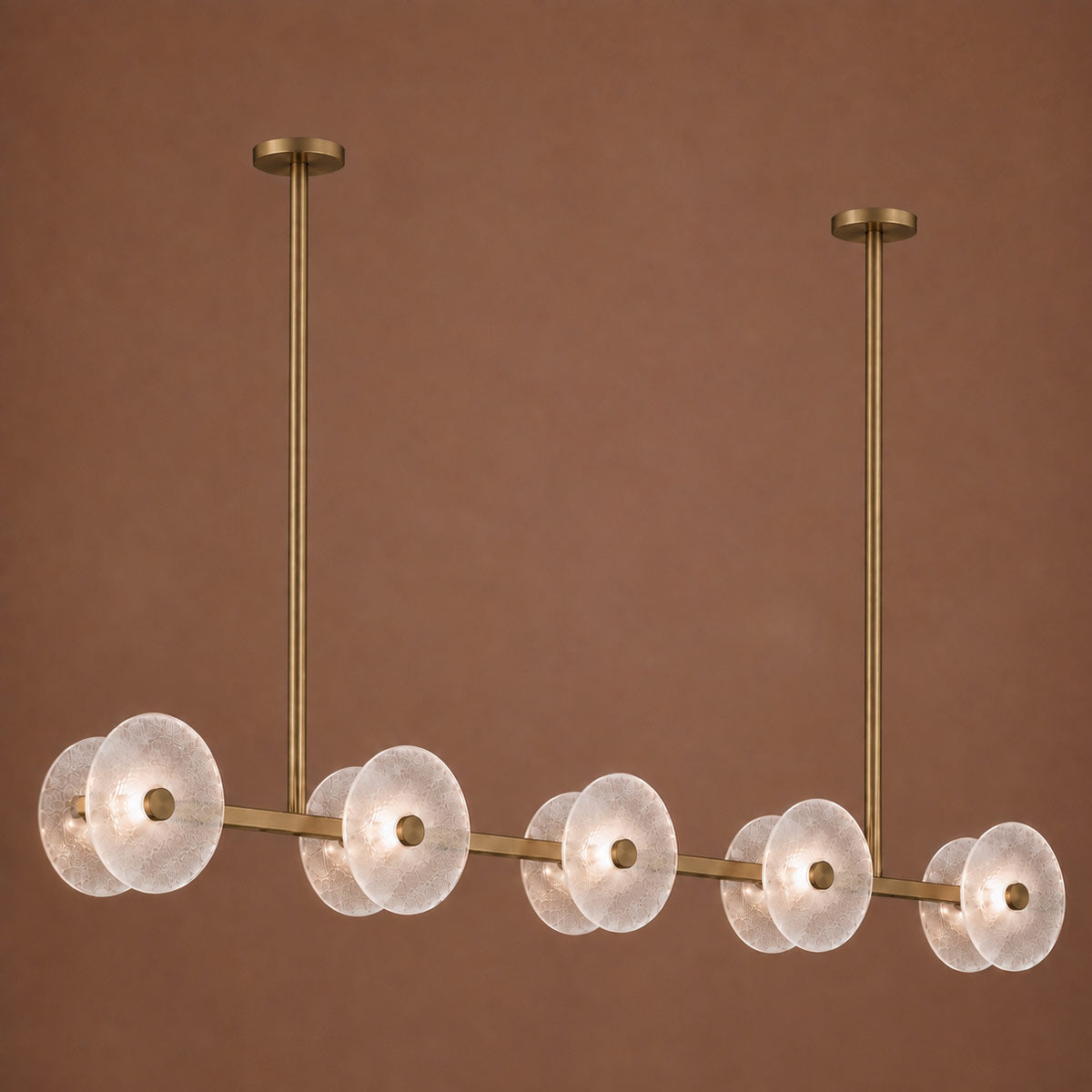 Cirkulos Halo 10 Light LED Linear Bar Pendant