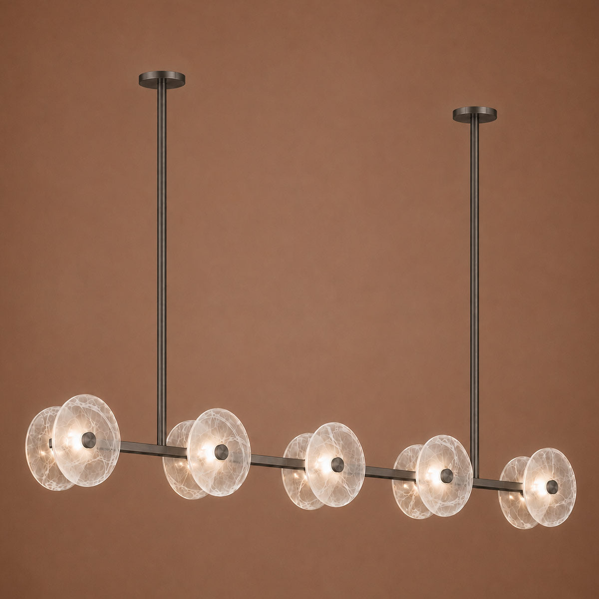 Cirkulos Halo 10 Light LED Linear Bar Pendant