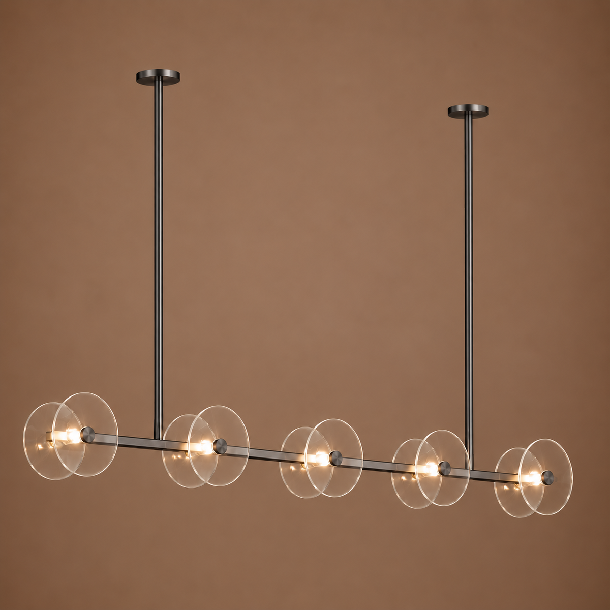 Cirkulos Halo 10 Light LED Linear Bar Pendant