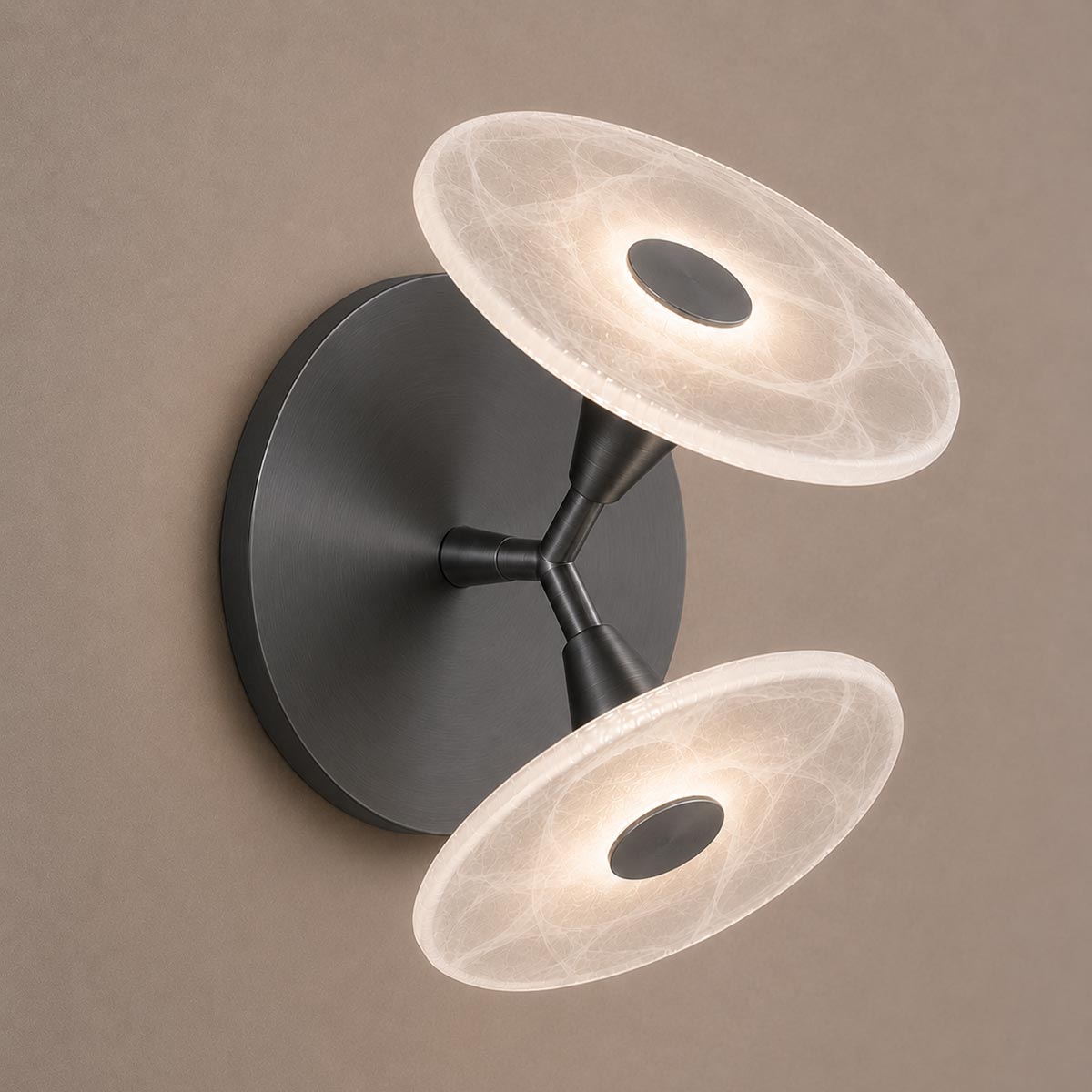 Cirkulos Halo 2 Light LED Angled Wall Light
