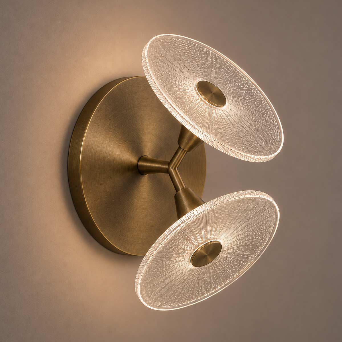 Cirkulos Iris 2 Light LED Angled Wall Light
