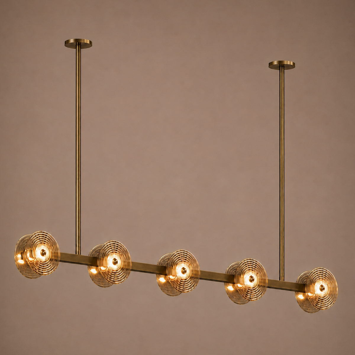 Cirkulos Lunos 10 Light LED Linear Bar Pendant