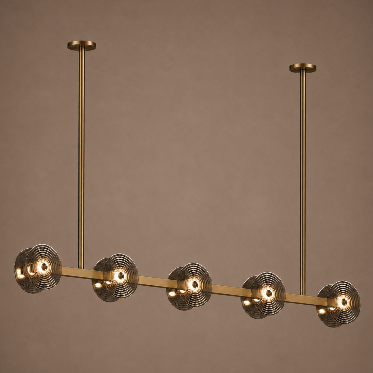 Cirkulos Lunos 10 Light LED Linear Bar Pendant