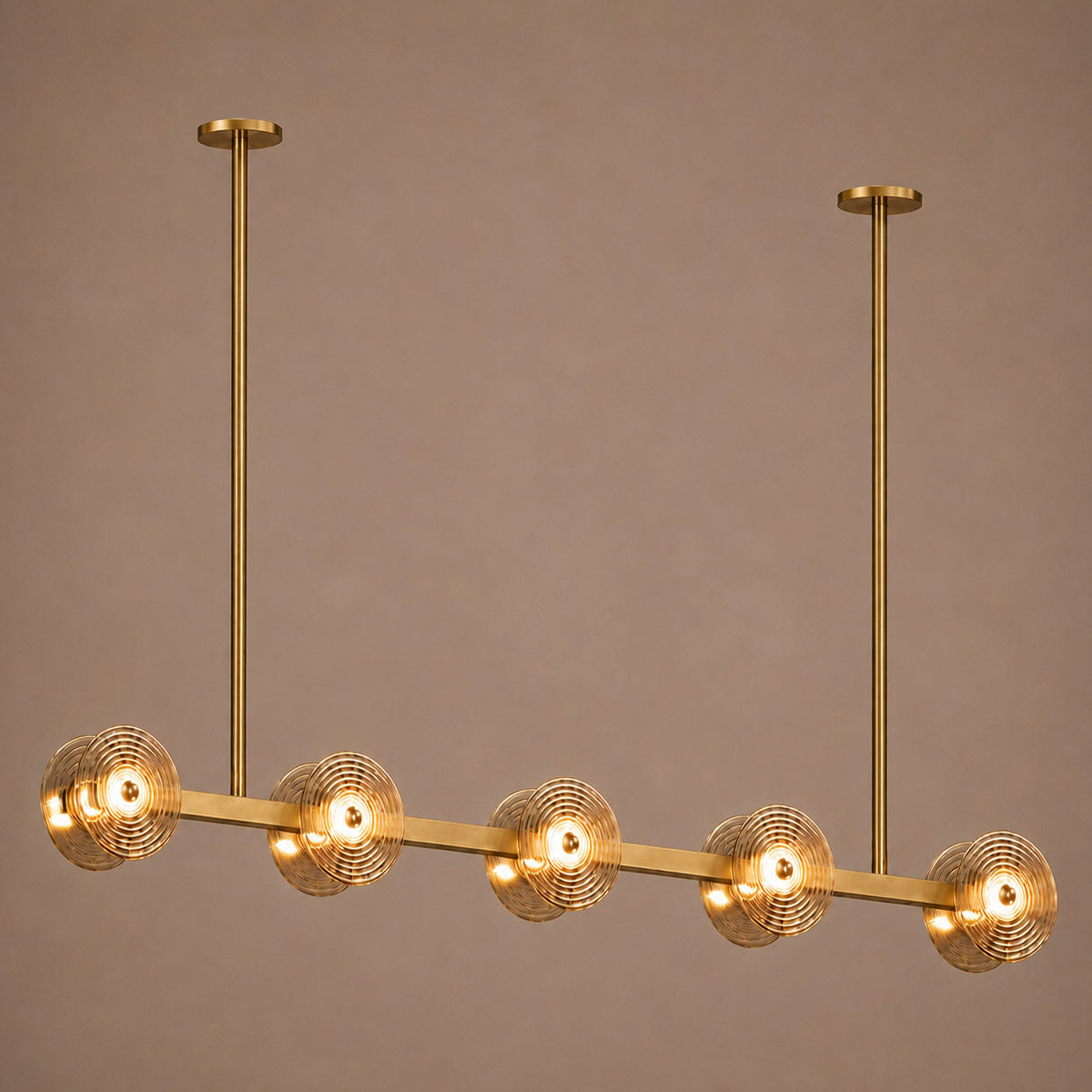Cirkulos Lunos 10 Light LED Linear Bar Pendant