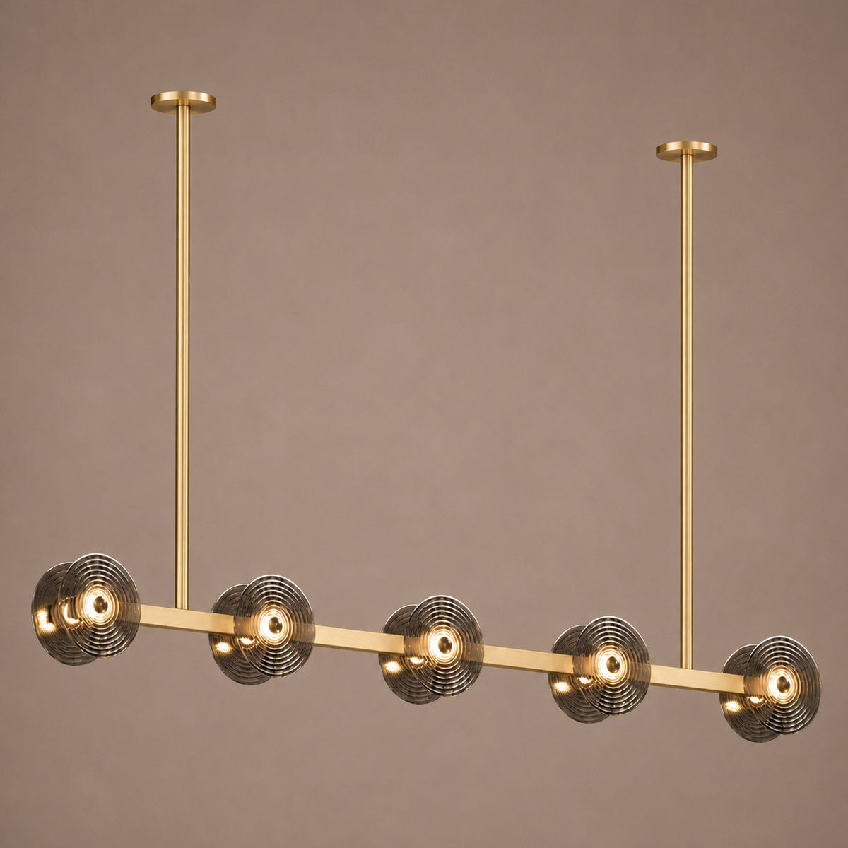 Cirkulos Lunos 10 Light LED Linear Bar Pendant