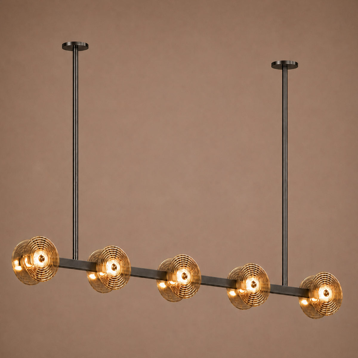 Cirkulos Lunos 10 Light LED Linear Bar Pendant
