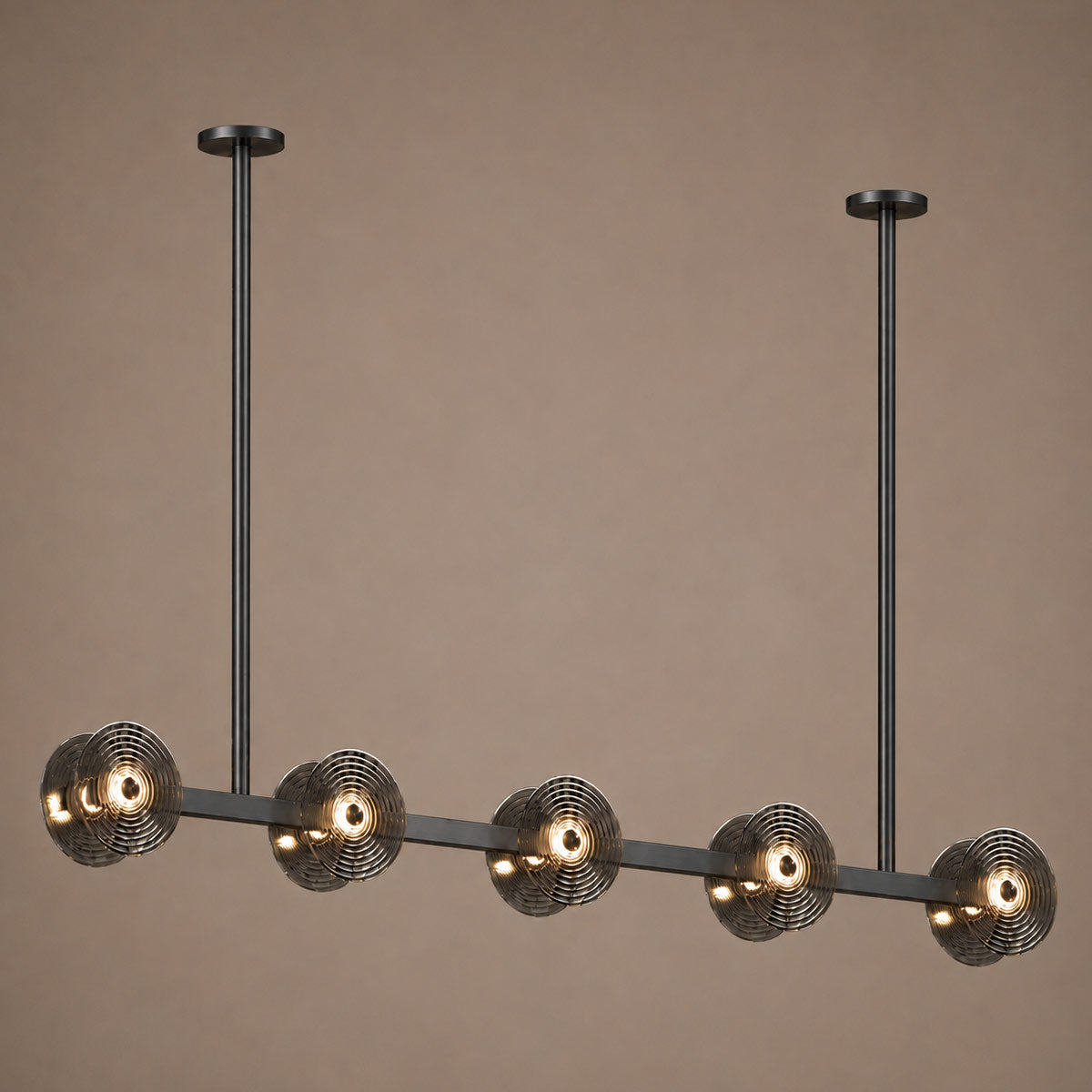 Cirkulos Lunos 10 Light LED Linear Bar Pendant