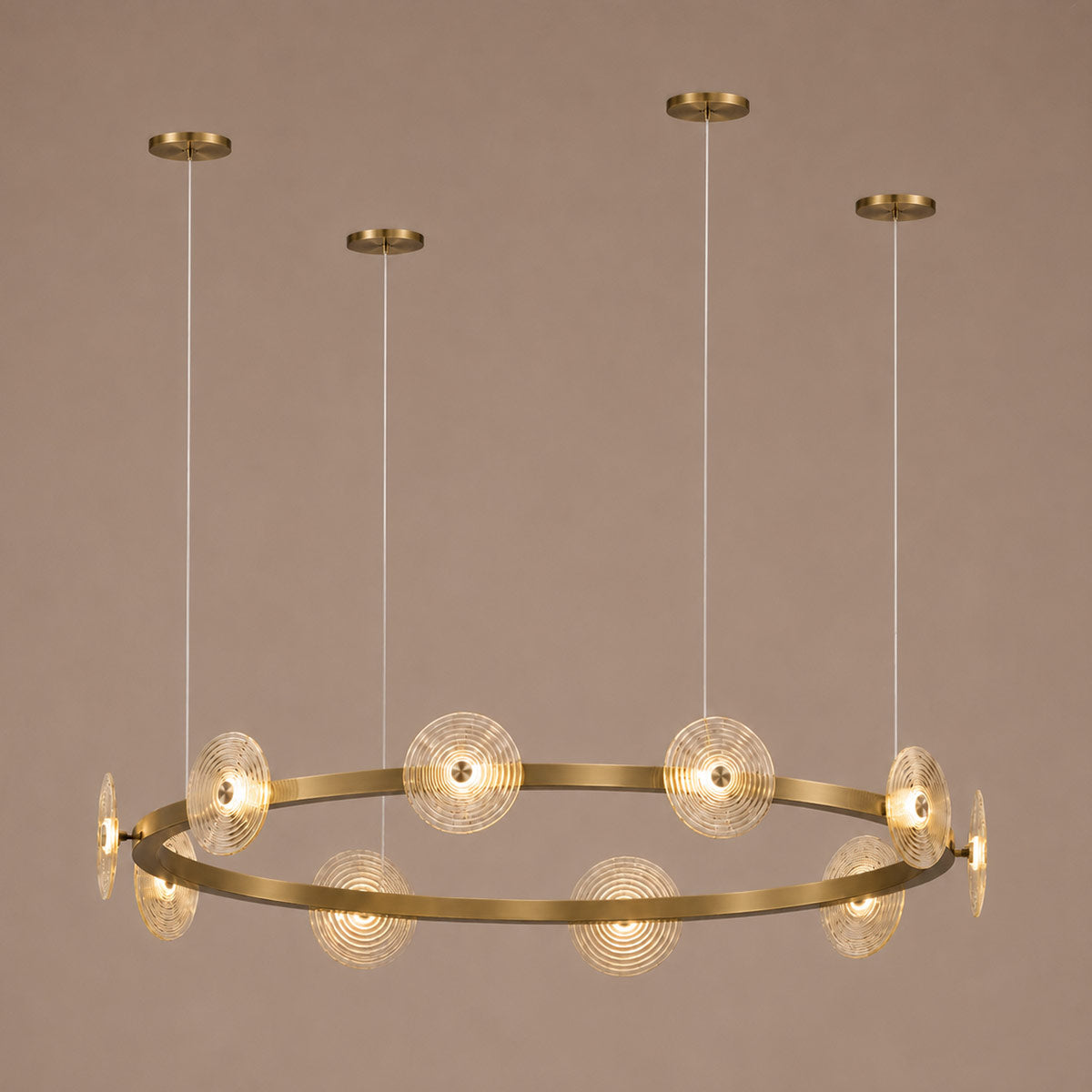 Cirkulos Lunos 10 Light LED Round Pendant