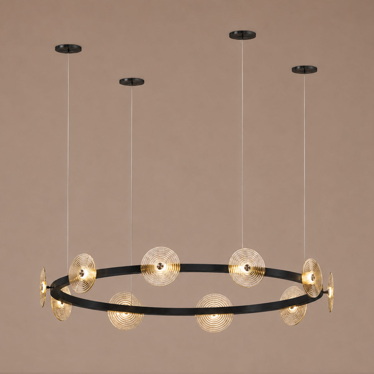 Cirkulos Lunos 10 Light LED Round Pendant
