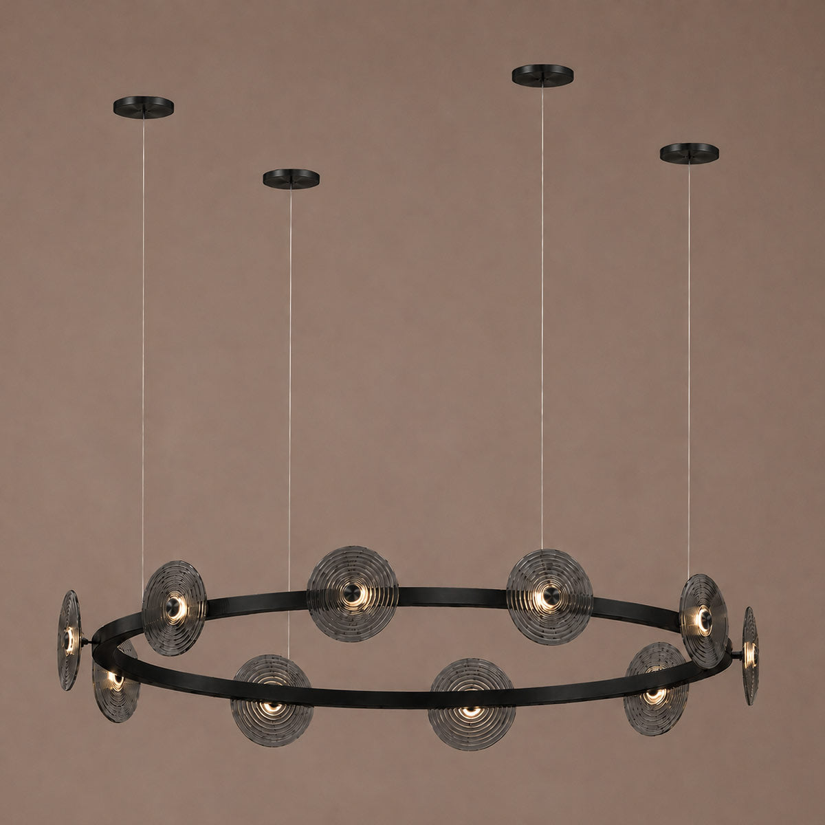 Cirkulos Lunos 10 Light LED Round Pendant