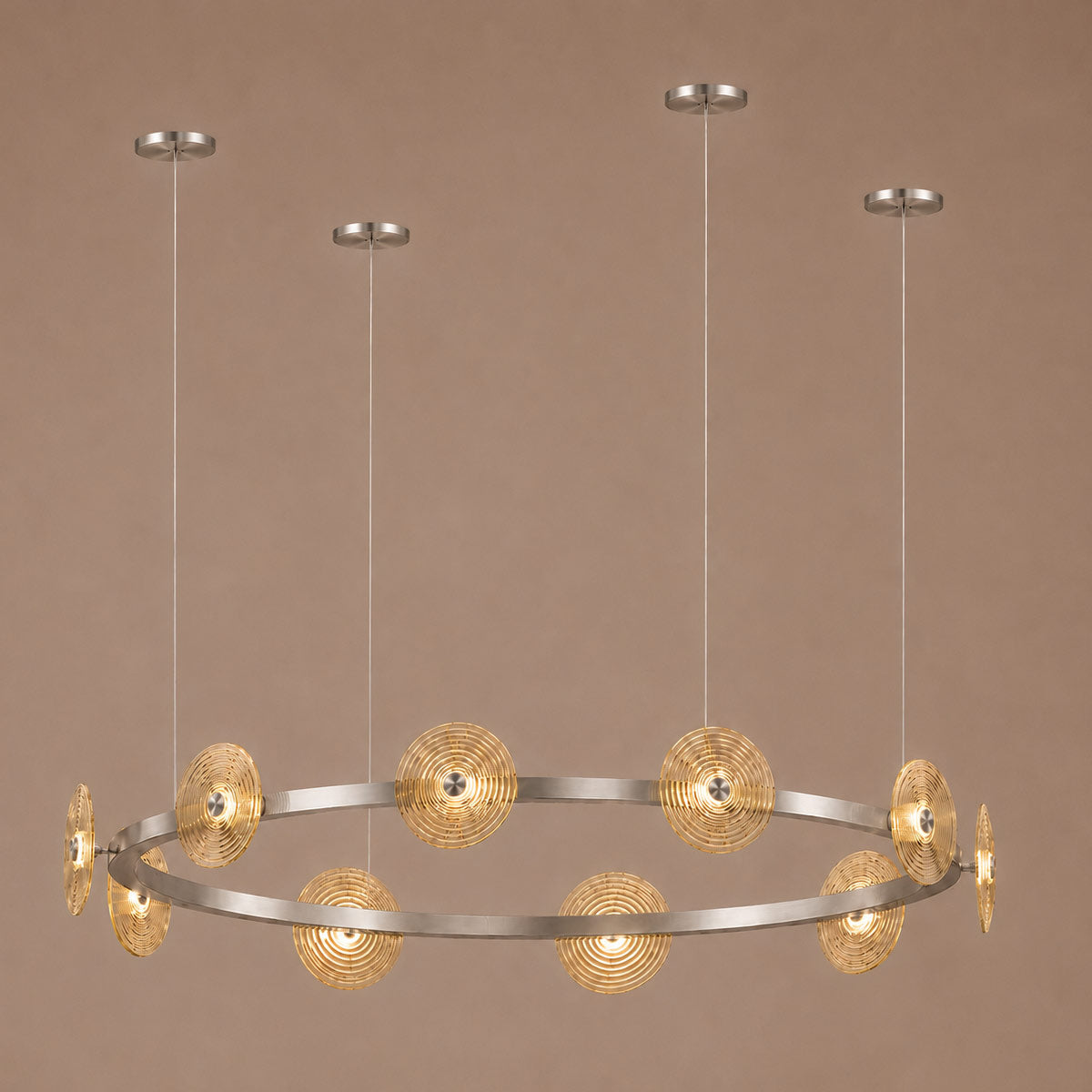 Cirkulos Lunos 10 Light LED Round Pendant
