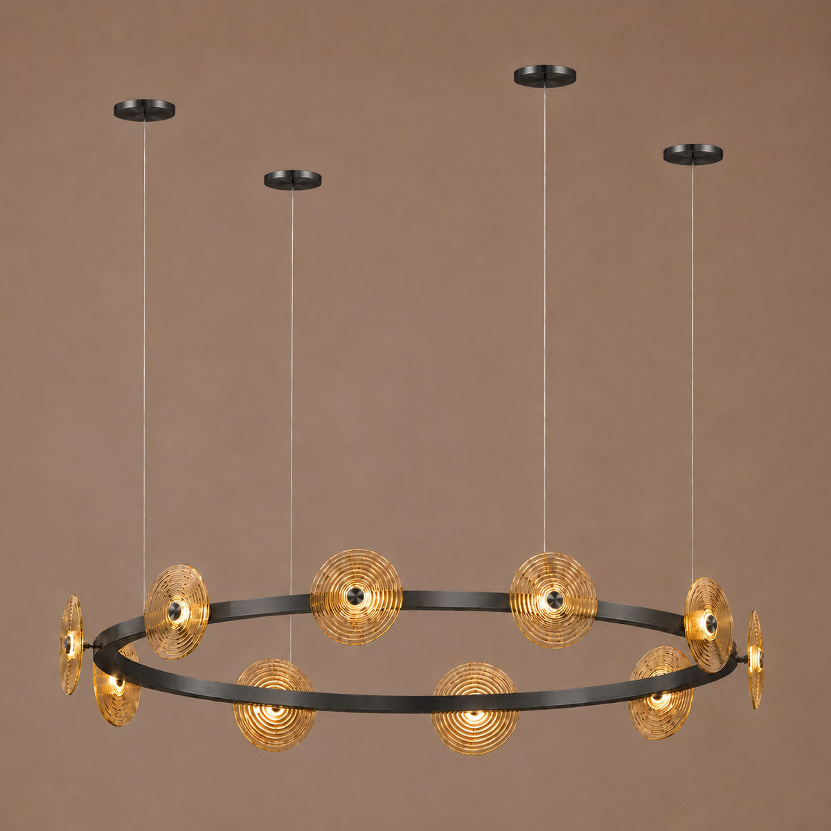 Cirkulos Lunos 10 Light LED Round Pendant