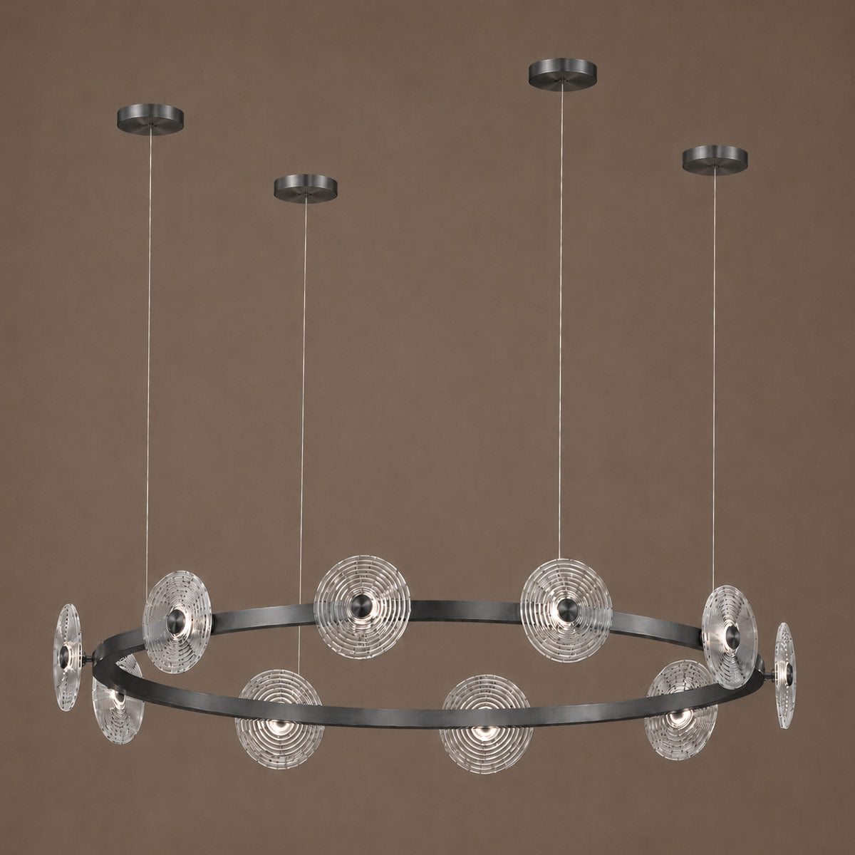 Cirkulos Lunos 10 Light LED Round Pendant