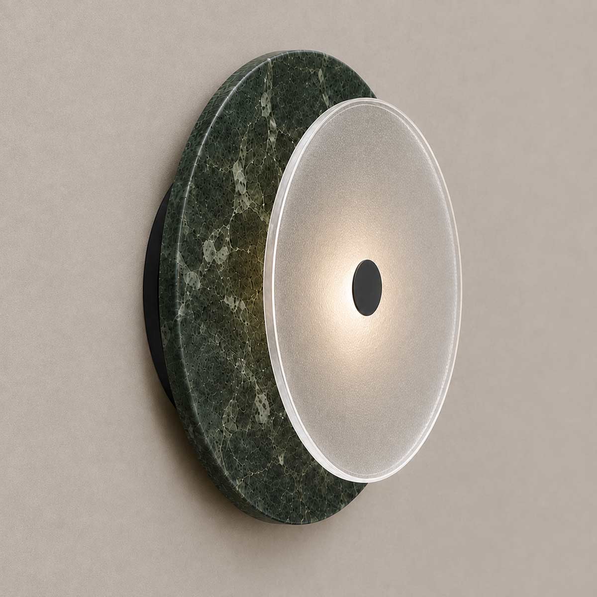 Cirkulos Marbello Halo Green Verde Marble LED Wall Light