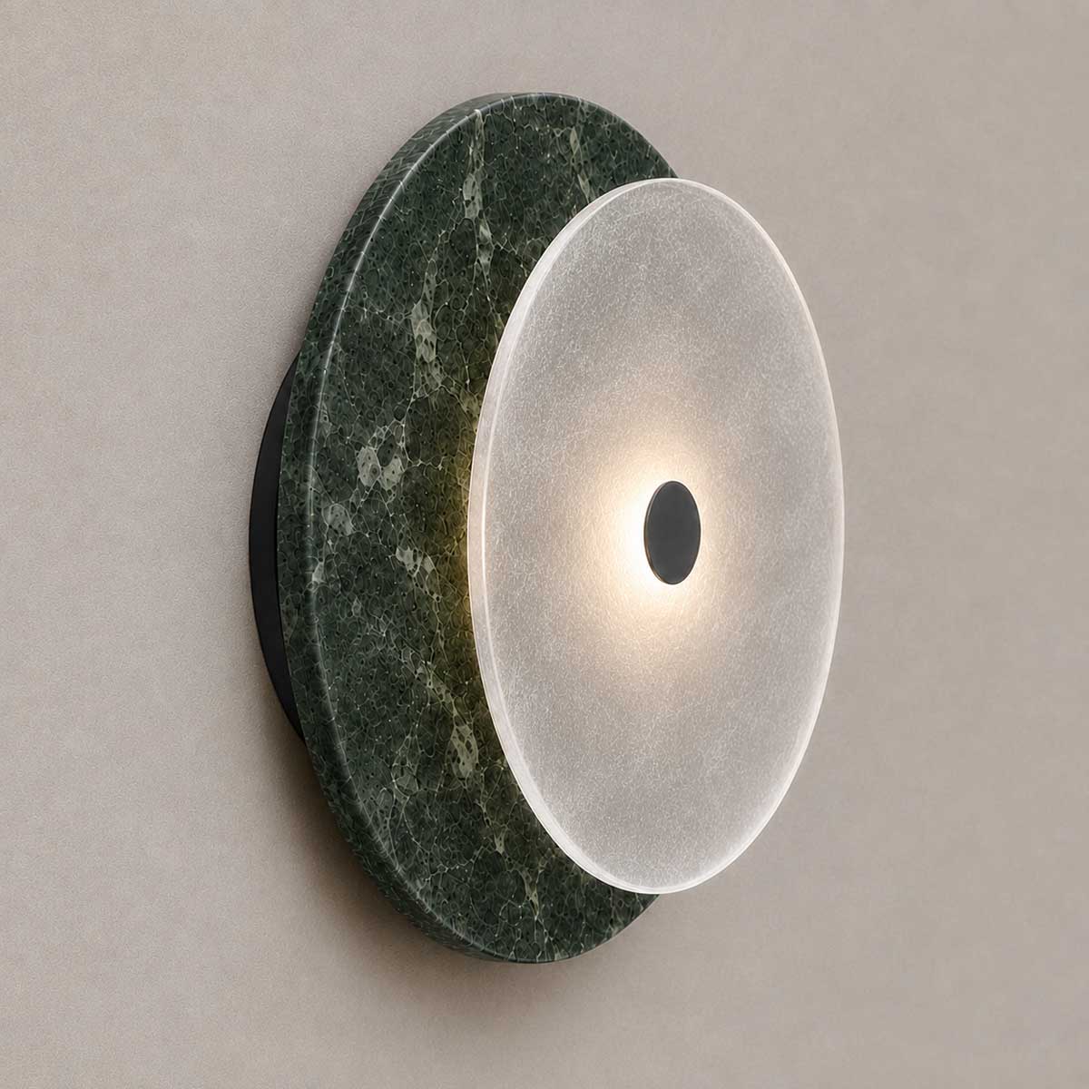 Cirkulos Marbello Halo Green Verde Marble LED Wall Light