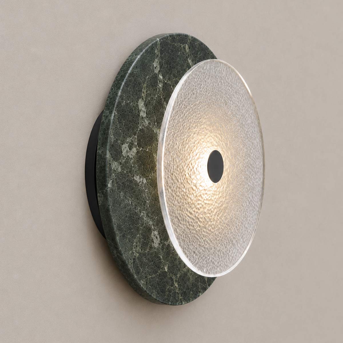 Cirkulos Marbello Halo Green Verde Marble LED Wall Light