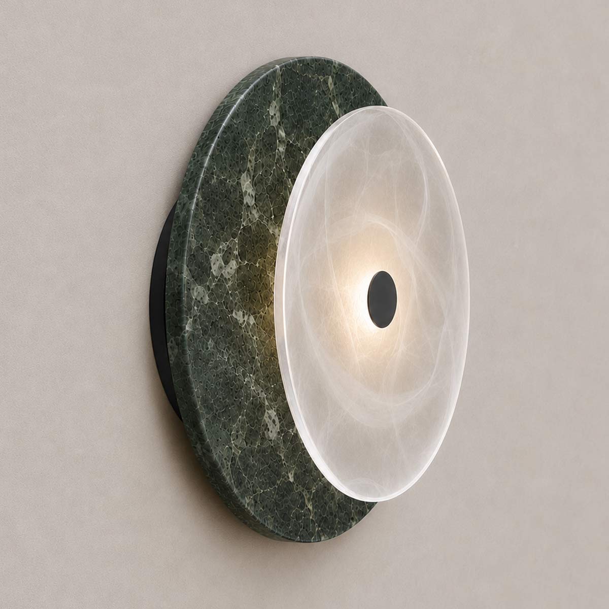 Cirkulos Marbello Halo Green Verde Marble LED Wall Light