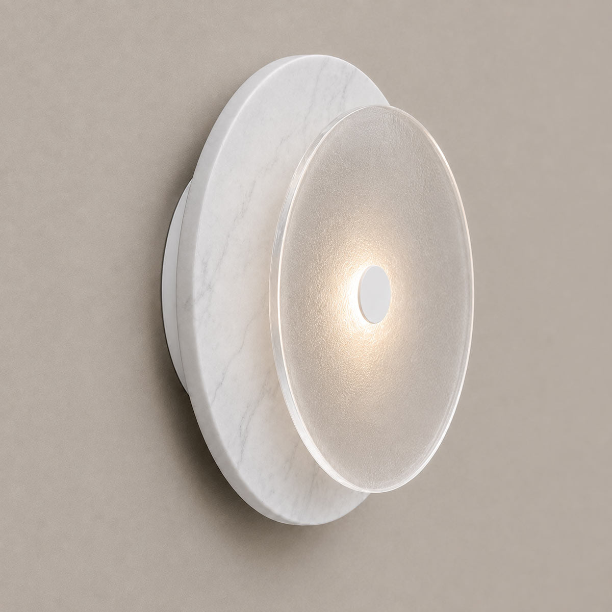 Cirkulos Marbello Halo White Marble LED Wall Light