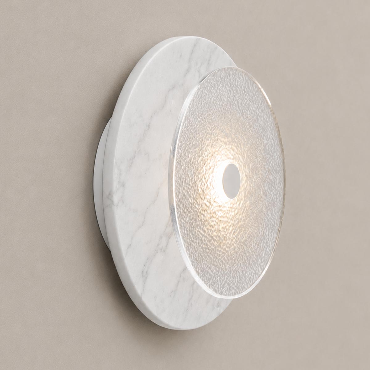Cirkulos Marbello Halo White Marble LED Wall Light