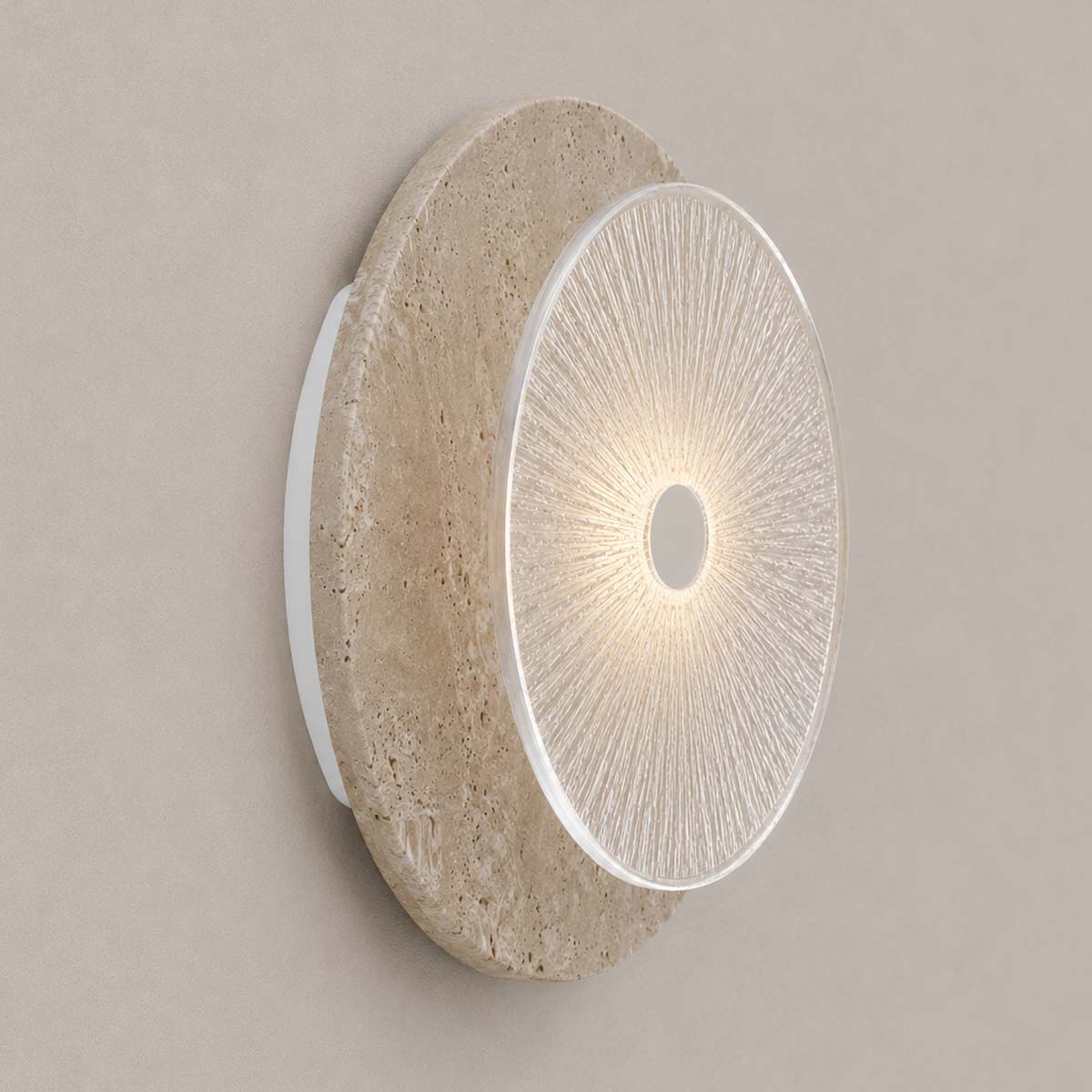 Cirkulos Marbello Iris Beige Travertine LED Wall Light