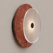 Cirkulos Marbello Iris Red Travertine LED Wall Light
