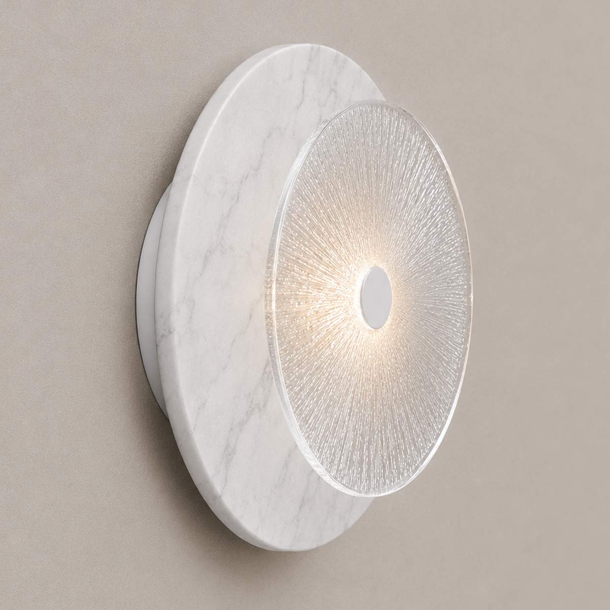 Cirkulos Marbello Iris White Marble LED Wall Light