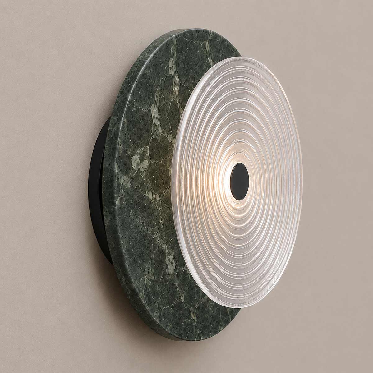 Cirkulos Marbello Lunos Green Verde Marble LED Wall Light