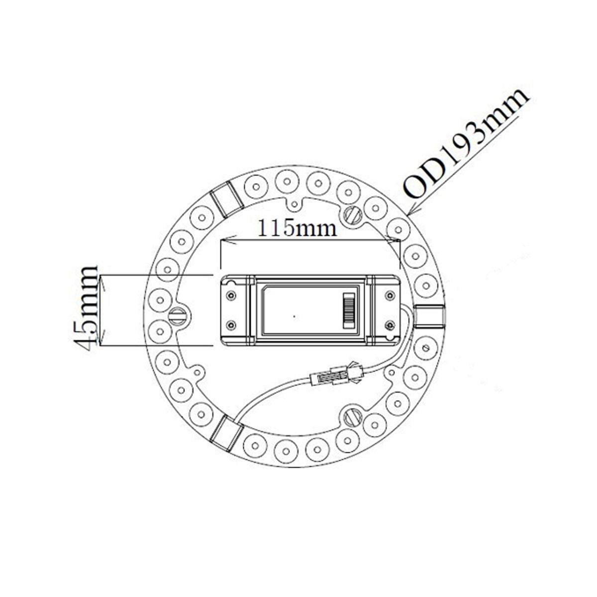 LED Conversion Kit for Fluorescent Oyster Fixtures with Tri-CCT Switch