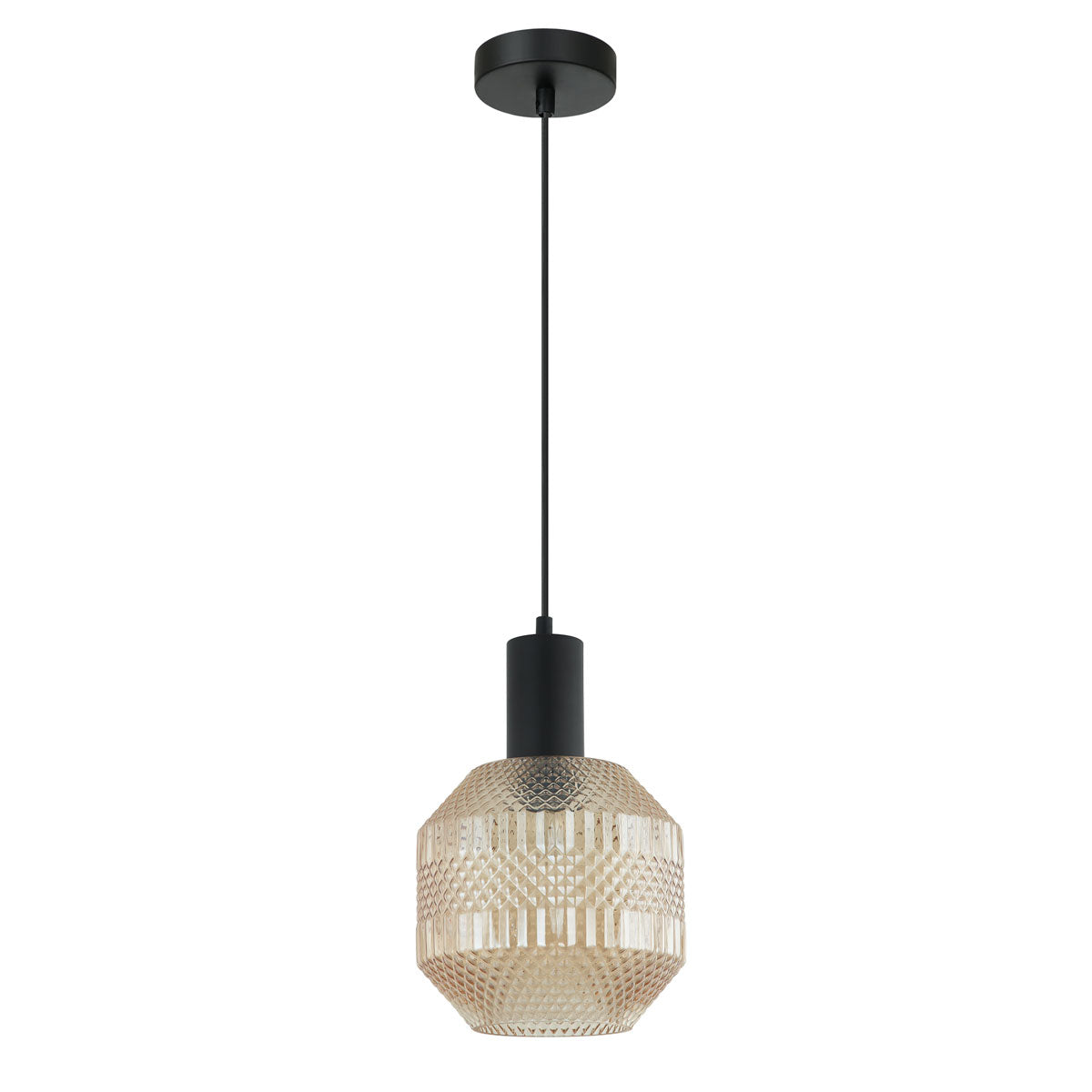 Maraca 1 Light Quadrilateral Segment Glass Pendant Light