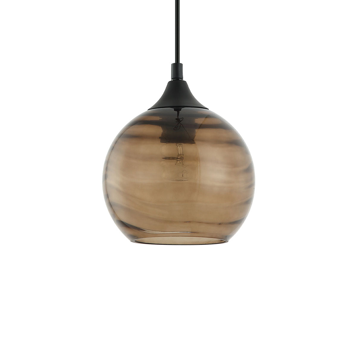 Marbre 1 Light Interior Wavy Wine Glass Pendant Light