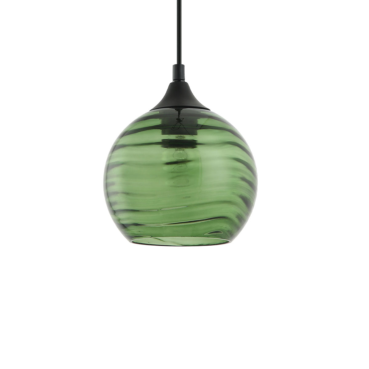 Marbre 1 Light Interior Wavy Wine Glass Pendant Light