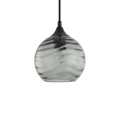 Marbre 1 Light Interior Wavy Wine Glass Pendant Light