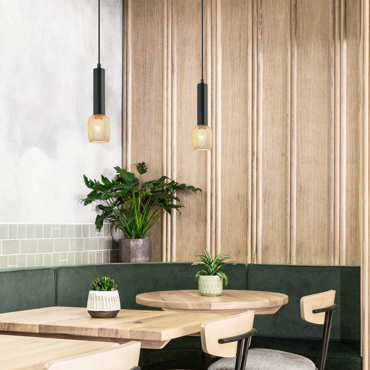 Mikro Interior Cylinder Mesh Pendant Light